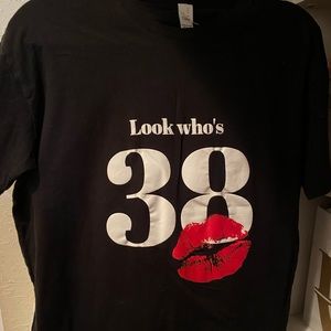 Perfect lip imprint shirt if you’re turning 38!!